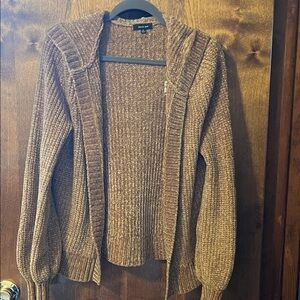 Verve Ami Textured Brown Cardigan